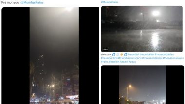 Mumbai Rains 2023 Photos, Videos and #MumbaiRains Tweets Go Viral After Maximum City Finally Witnesses Pre-Monsoon Downpour!
